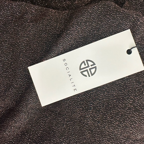 Socialite “Amiya” Black Copper Sparkle Bodysuit Size Large NWT!!! - Picture 4 of 6